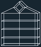 Vitrine collectionneur de luxe Facette, plaqué nickel aspect argent, 56 x 48 x 11 cm, dubbele deur