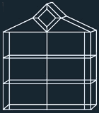 Vitrine collectionneur de luxe Facette, plaqué nickel aspect argent, 42 x 36 x 9 cm