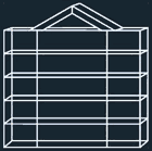 Vitrine collectionneur de luxe Memory, plaqué or 24 K, 37 x 35 x 6 cm, 4 étagères