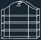 Vitrine collectionneur de luxe Crystal, plaqué nickel aspect argent, 50 x 53 x 12 cm, sans illumination