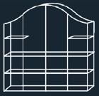 Vitrine collectionneur de luxe Crystal, plaqué nickel aspect argent, 50 x 53 x 12 cm